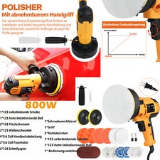 ✅800W Set Profi Poliermaschine Polierer Poliergerät Schleifmaschine Auto Politur