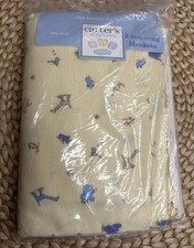 New Vintage Carter's John Lennon Real Love 2 Yellow Baby receiving Blankets