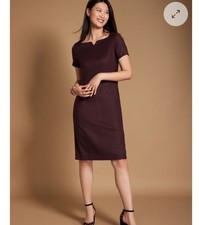 Talbots Luxe Italian Sheath Dress Women 4 Quiet Luxury Maroon brown NEW NWT