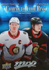 2025-26 UD MVP SILVER CR-20 BRADY TKACHUK & TIM STUTZLE NEAR MINT CONDITION