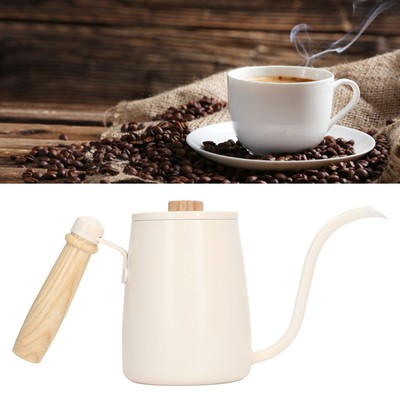 GE (Beige)Pour Over Coffee Kettle Gooseneck Fine Spout Edelstahl Kaffee Po