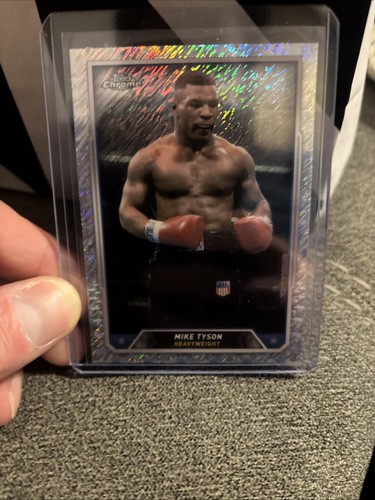 Mike Tyson [Shimmer Refractor] #35 2024 Topps Chrome card