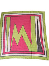 Vintage 1970's Nylon Geometric Scarf, 27-inch