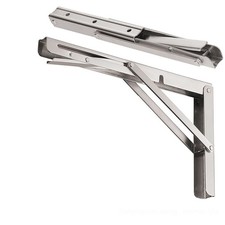 CLT 12'' Folding Shelf Brackets Max. Load 330 lb, Heavy Duty Stainless Steel ...
