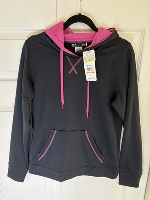 NWT Under Armour Women's Pullover Hoodie Size Small/P Black And Pink