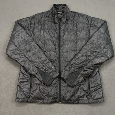 Mont-Bell Ultralight 800FP Goose Down Puffer Jacket Mens XL Gray Backpacking