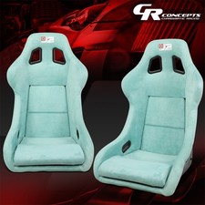 J2 Pair Lark Blue Large Fiberglass Fixed Position Bucktet Racing Seats Wsliders