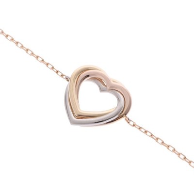 CARTIER Women Bracelet K18 Yellow Gold YG/18K pink gold PG B6034500 Trinity ...