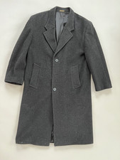 Long Overcoat, Chaps / Ralph Lauren Charcoal Black 100 Italian Lambs Wool S 40