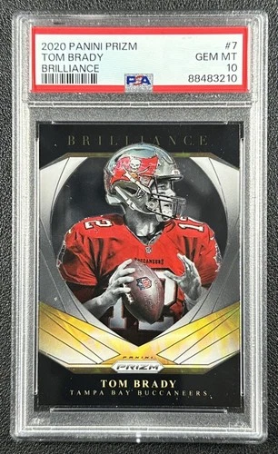 TOM BRADY PSA 10 2020 PANINI PRIZM FOOTBALL #7 BRILLIANCE BUCCANEERS 3210