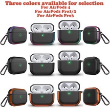 Earphone Protective Case Cover With Keychain For AirPods Pro/Pro2/Pro3/AirPods 4