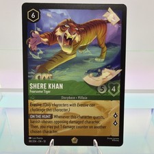 Disney Lorcana TCG- Whispers in the Well- Shere Khan- Fearsome Tiger Legendary