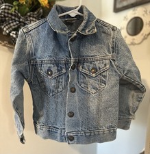 Vintage Little Levi s Denim Jacket 80 s 90 s Orange Tab Tagged Size 6