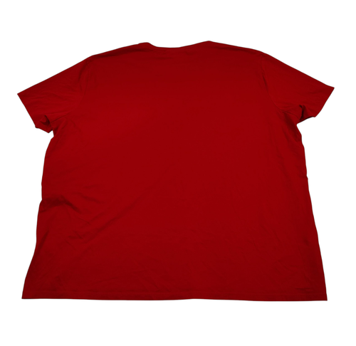 Camiseta roja Lacoste 100 % algodón Pima cuello en V cocodrilo talla 9 4XL ajuste regular - Imagen 3 de 7