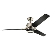 Kichler 300060 Nickel Zeus 60" 3 Blade Indoor Ceiling Fan