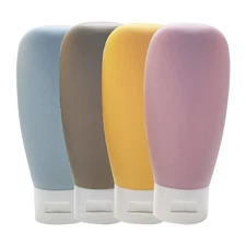 4pcs Lotion Container Refillable Bottle Squeeze Tube Travel Size Containers