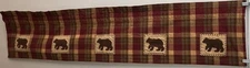 Park Designs Valance Cabin Style Fall Colors with Bear Applique 13"x56"