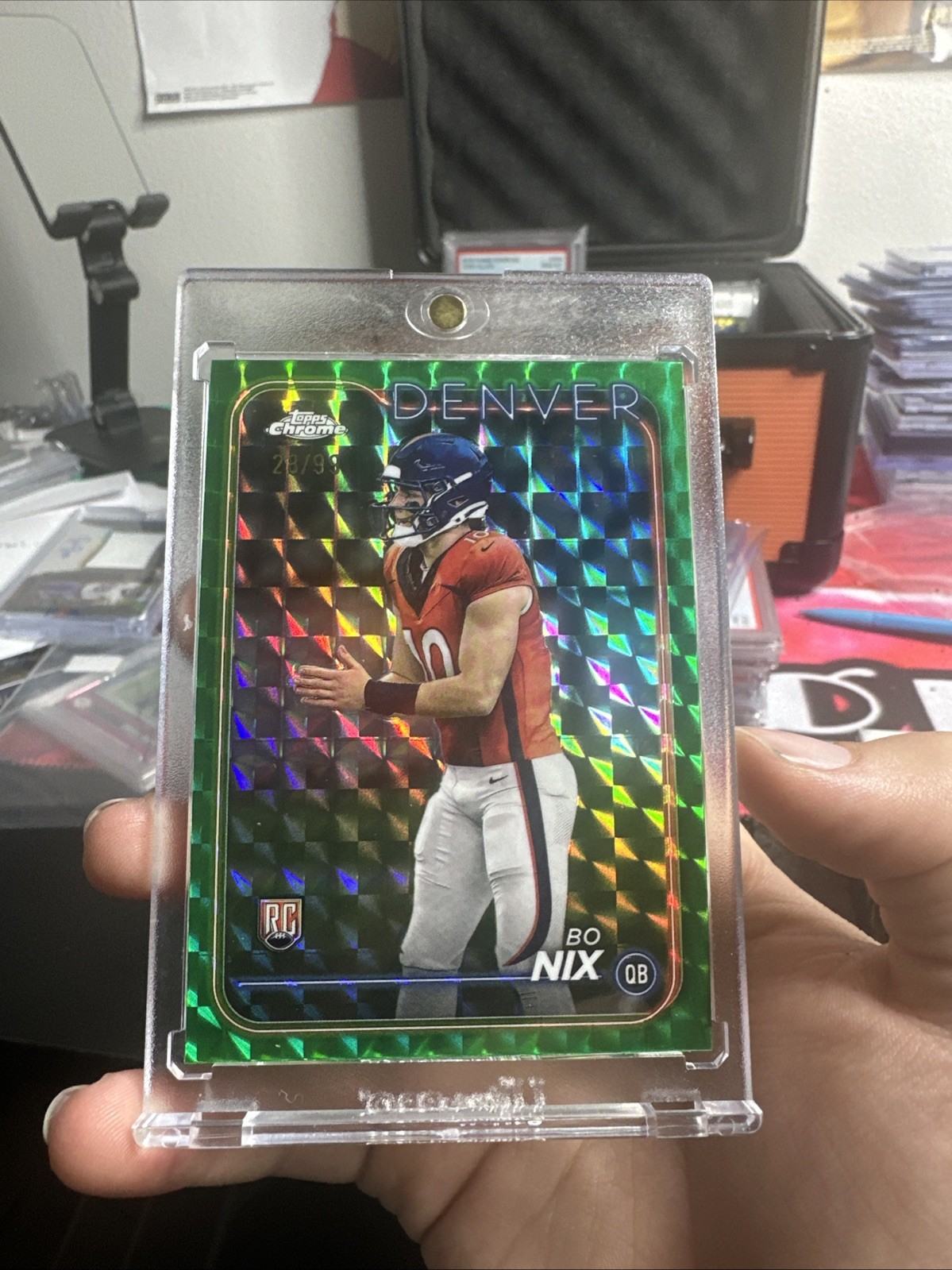 2024 TOPPS CHROME GREEN GEOMETRIC #206 BO NIX ROOKIE RC 28/99