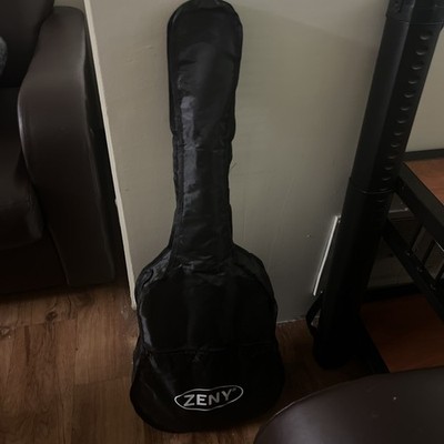  38'' Full Size Acoustic Guitar Adult GIGBAG STRAP TUNER Beginner BLACK Child
