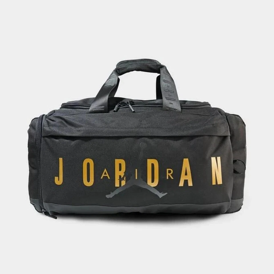 NEW Nike Air Jordan Velocity Duffle Bag BLACK GOLD Small Gym Travel Shoe Garage - Image 2 of 4