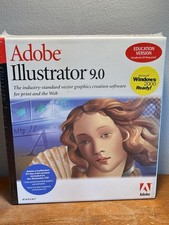 Brand New Factory Sealed Adobe Illustrator 9.0 Education Version Windows Big Box