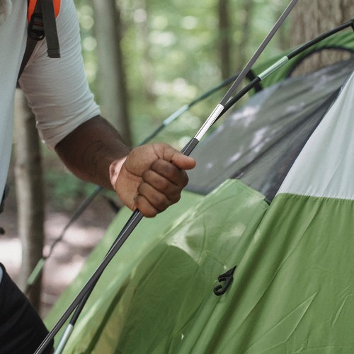 2 Pcs Tent Poles Camping for Tarp Replacement Fiberglass Support Rods