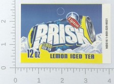 Vintage Lipton Brisk Lemon Iced Tea Soda Pop Vending Machine Flavor Strip NBS16