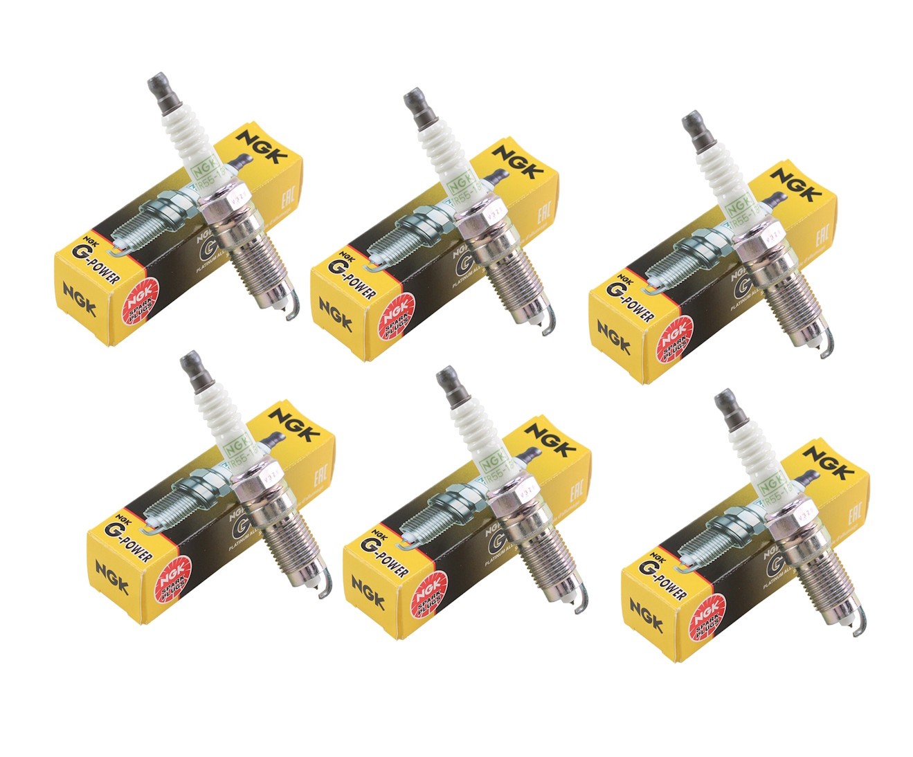 NGK 7159 TR55-1GP Platinum Spark Plugs Set for Ford Chevy V6