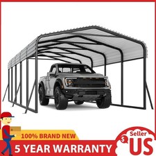 12x24 Ft Outdoor Metal Carport W/galvanized Steel Roof Car Shelter ,trucks Boat