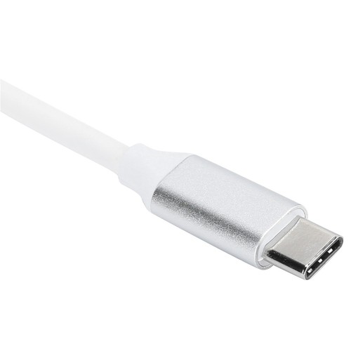 Silver 4Port USB 3.0 Hub MultiFunction Type C Splitter Extender Dock Adapter NEW - Afbeelding 7 van 12