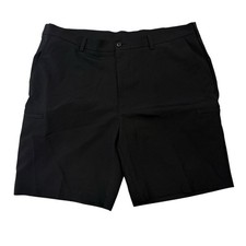 Pro Tour Black Performance Shorts 100% Polyester Flat Front Size 40 Golf Active