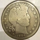 1904 Barber Half Dollar 50C Philadelphia Business Strike Silver .900 KM#110