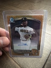 2025 Bowman Chrome Leo De Vries Mega Auto GOLD Mojo /50