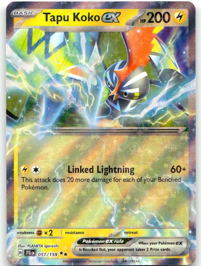 Tapu Koko ex Pokemon Card SV09 Journey Together 051/159 Double Rare Holo NM