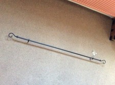 Black Metal Curtain Pole 1.75metres