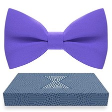 Mens Bowties Pre-tied Shape Clip L - 19-99 yrs., adults, full age 19 Purple
