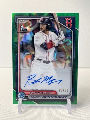 Braden Montgomery 2024 Bowman Draft - Bowman 1st Green Lava AUTO /99 - *READ*