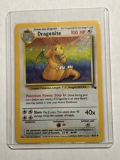 Pokemon TCG Dragonite Fossil Holo Rare 4/62 EN 100 HP 1999 WOTC