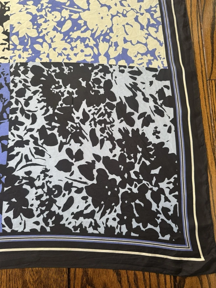 Talbots Silk Scarf Multi Color Floral Print 30x30 - Image 2 of 4