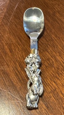 Arthur Court Vintage Bunny Spoon Easter Silver Two Tone Tea Spoon Cottagecore 