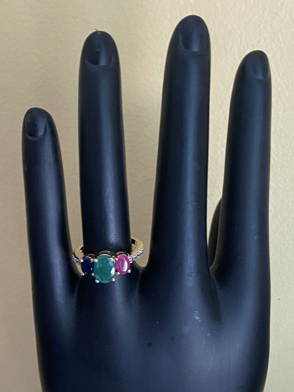 Gold On Sterling Silver Emerald, Ruby, Sapphire A… - image 10
