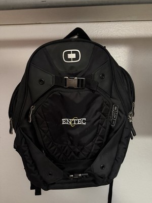 OGIO Black squadron Backpack company logo