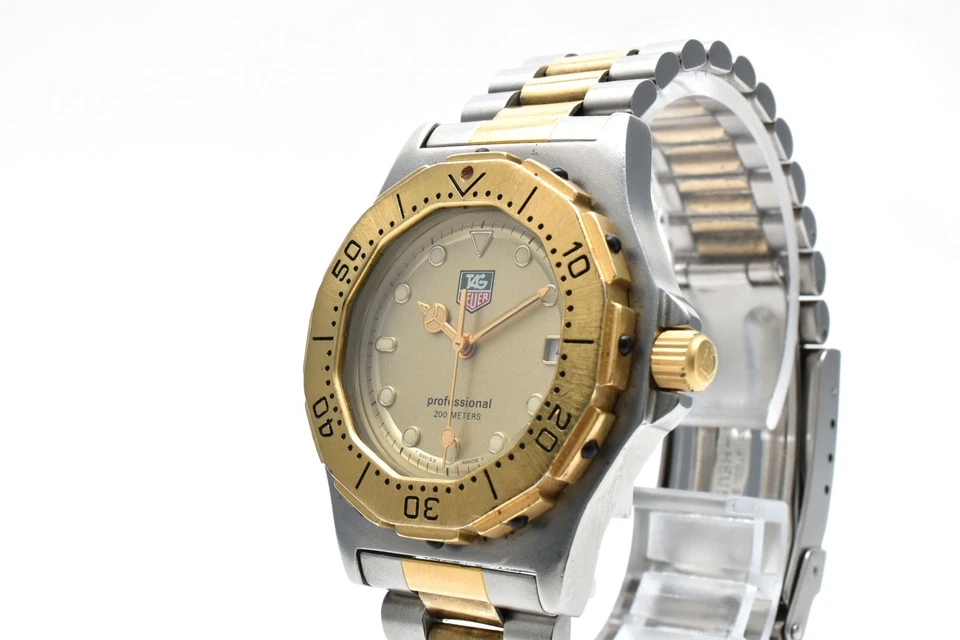 Reloj para hombre vintage [N COMO NUEVO] TAG Heuer Professional 935.413 200 m esfera dorada plateado Foto 4 de 4