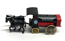 Vtg CHEVRON COMMEMORATIVE Model DIE-CAST Metal Horse Drawn Wagon Kerosene