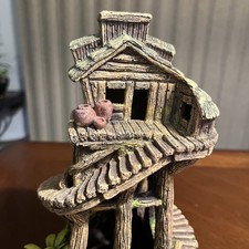 Aquarium Treehouse Ornament 8.75 Betta Fish Tank Cave