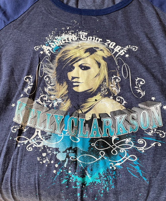 Kelly Clarkson Addicted Tour 2006 Raglan Baseball T-Shirt 2XL Concert Tee Y2K