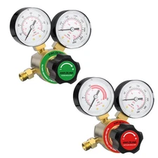 Oxygen Acetylene Regulator Set, CGA540 and CGA200 Inlet Connection 3/8-24 (Ty...