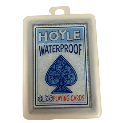 Hoyle Waterproof Clear Playing Cards   Transparent Plastic Deck, Washable & Flex