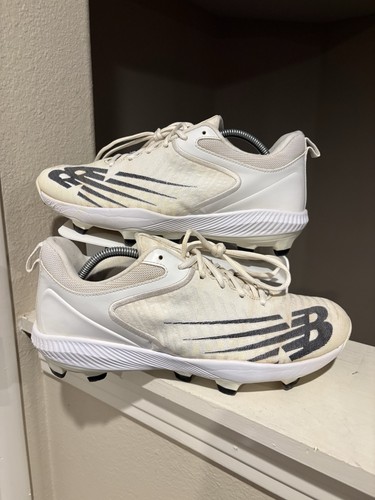 New Balance White FuelCell 4040v6 Molded Cleats Mens Baseball PL4040W6 Size 10.5