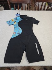 Hevto Women's Black Venus Swim Neoprene Wetsuit Floral Flowers Venus XS